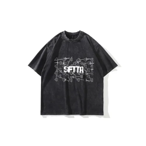 SFTTR Локоть Длина рукавов T-рубашка Унисекс Черный