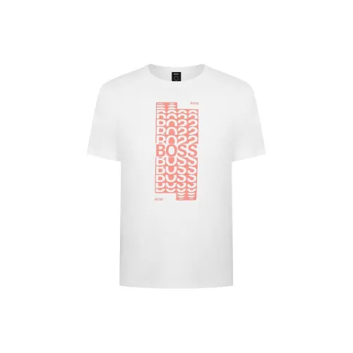 Hugo Boss Белая Мужская T-Рубашка