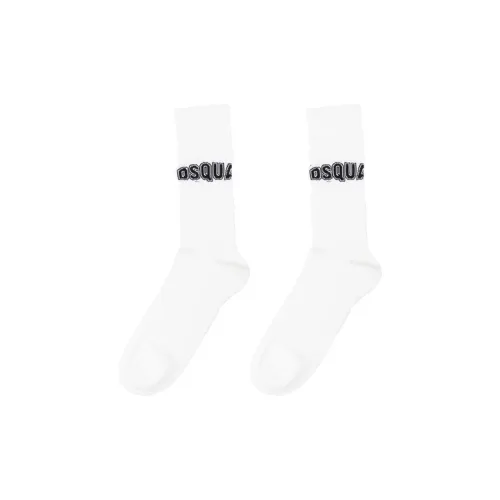 DSQUARED 2 SS24 High Socks Мужской 1 Пачка Белый