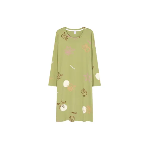 Song Qianya Ночная сорочка Женская Зеленая