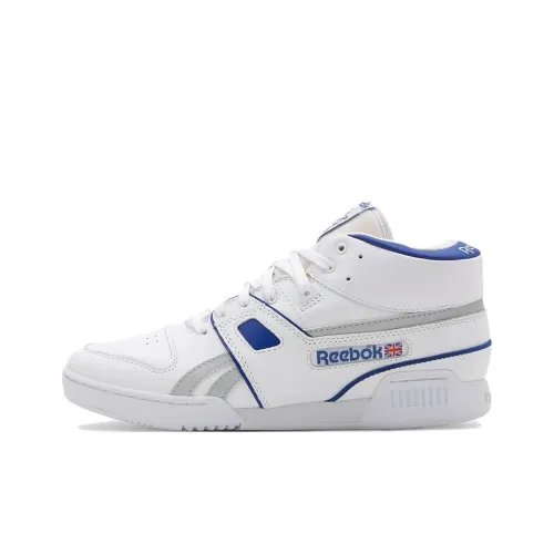 Reebok Workout MID Топ Кроссовки для скейтбординга Унисекс Белый Синий