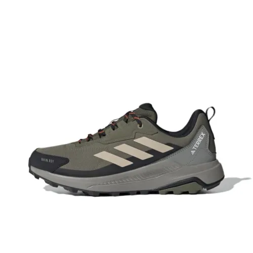 Adidas Terre Slip-resistant Abrasion-resistant Waterproof Low Top Hiking Shoes Men's Olive Green