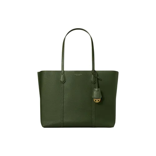 TORY BURCH Perry Кожа Тоут Сумка Сумка для покупок Сумка на плечо Сумка Женская Темно-зеленая