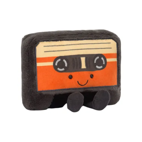 JELLYCAT Fun Items Collection Amuseables Cassette Лента Case Куклы Плюшевая кукла Высота в сидячем положении 15 см