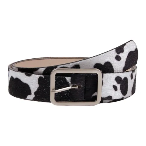 DIQIE Y2K Миллениум Стиль Day OF The Dead Пряжка Черный белый Корова Узор ПУ (полиуретан) Ремень Для Женщин