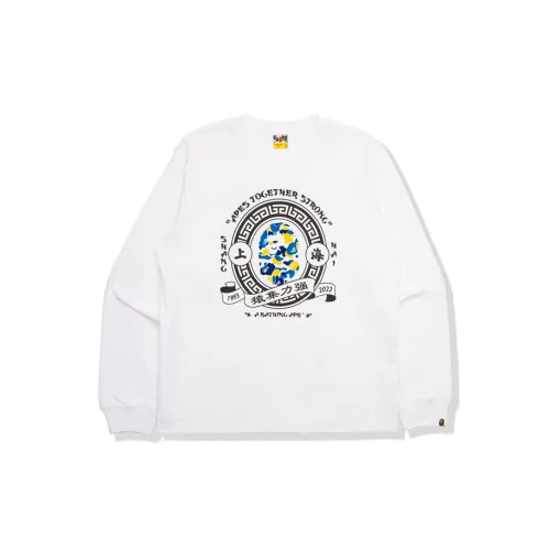 A BATHING APE Голова Series Белый WHX Мужская T-Рубашка
