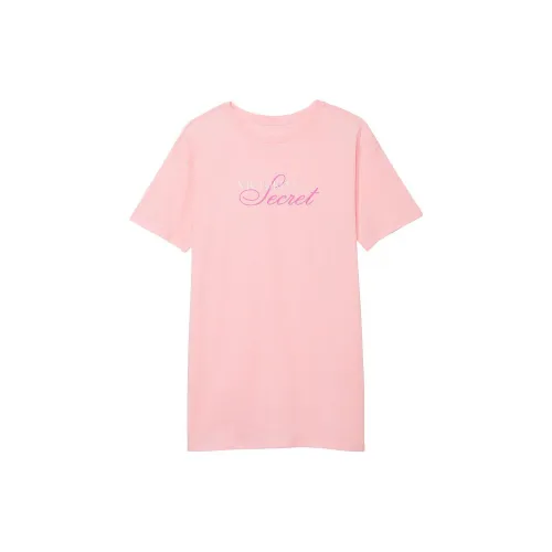 Victoria's Secret Хлопок Sleepshirt Розовая Ночная сорочка Женская Розовая