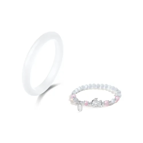 JOYDINNY Серебряные браслеты из нефрита для женщин