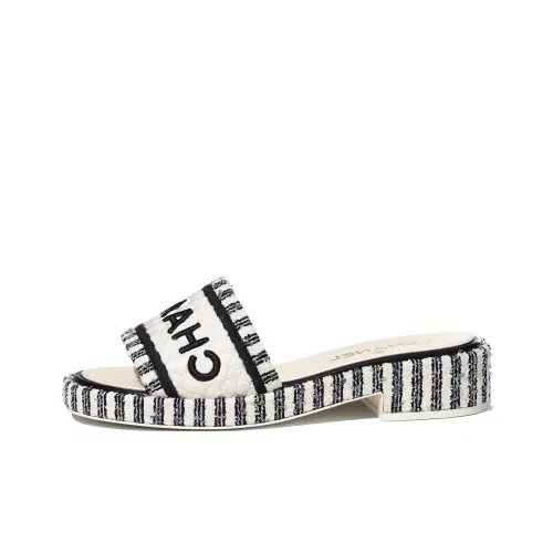 CHANEL Слипоны Женские Айвори Белый