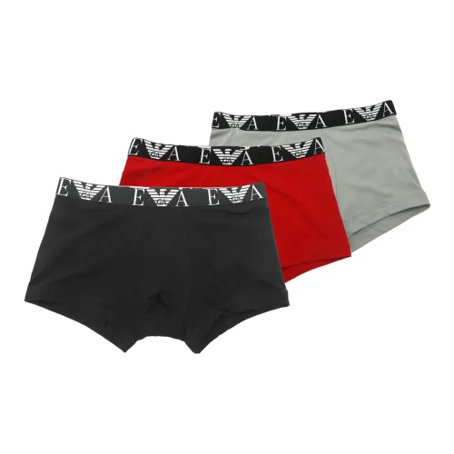 EMPORIO ARMANI 3 упаковки черный + красный + серый мужские боксер-шорты