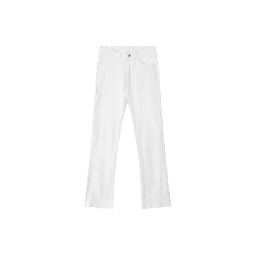 GEOFFREY B. SMALL Белый Унисекс Джинсы