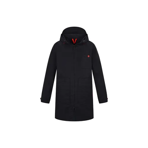 RARE Черный Мужской Тренч