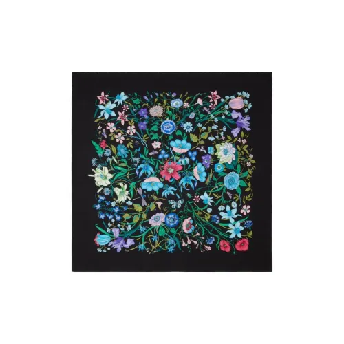 GUCCI Шелковые шарфы Женские Черный