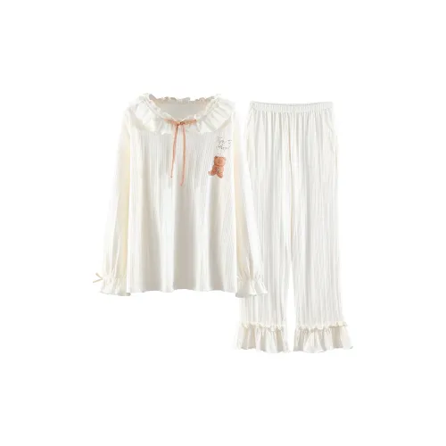 The Story Of The Flower Season Пижама Набор Женские Белые