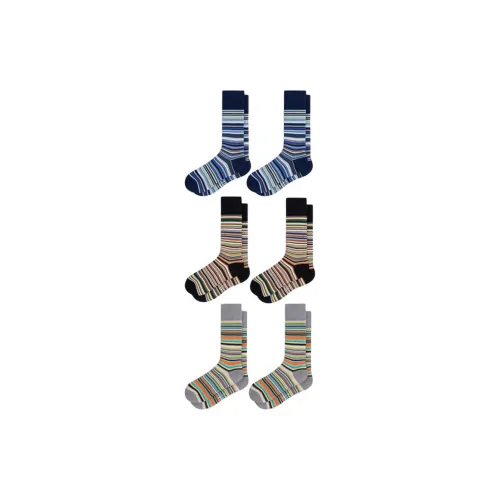 Paul Smith 6 пар Смешанные цветовые мужские носки MID до икры