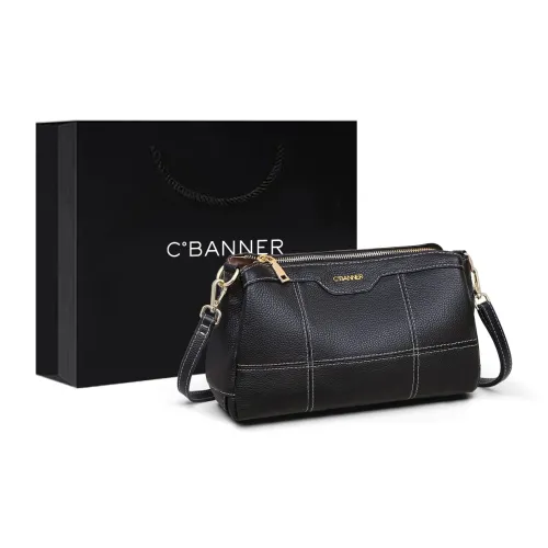 C°BANNER Коровья кожа с синтетической кожей сумка через плечо стандартная женская черная