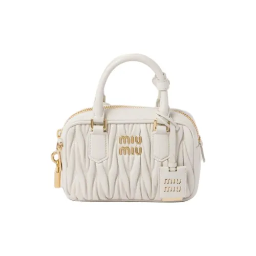 MIU MIU Arcadie series Кожа Сумка через плечо Сумка Маленькая Женская Белая