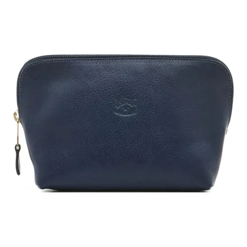 Il Bisonte Клатч из коровьей кожи женский синий