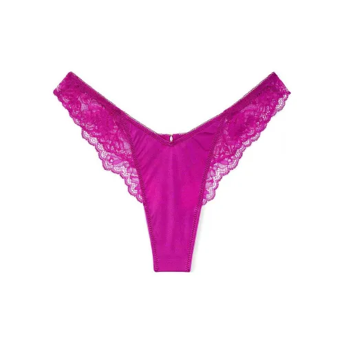 Victoria's Secret Very Sexy Розовый Кружевной Отделка Высокая Нога Стринговая Трусики O P Стринговая Женская 1 Пачка Ярко-Розовый