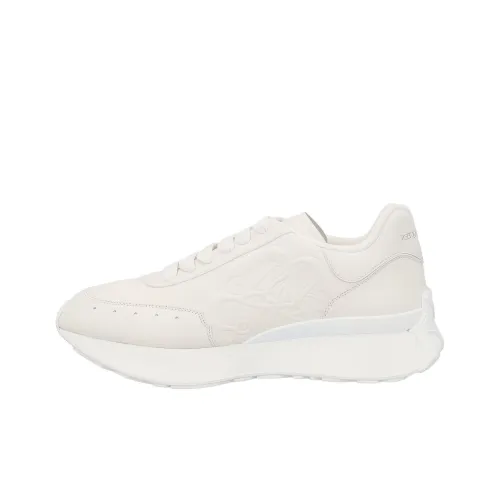 Alexander McQueen Sprint Runner Low Топ Повседневная обувь Мужская Белая