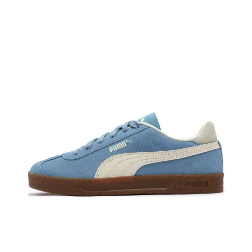 PUMA Club Скейтборд Кроссовки Низкие Синий с Белым Надпись Унисекс