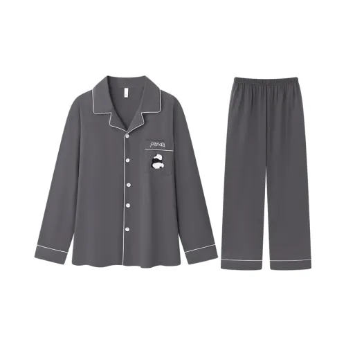 Qiao Ni Tong Пижамный комплект Мужской Серый