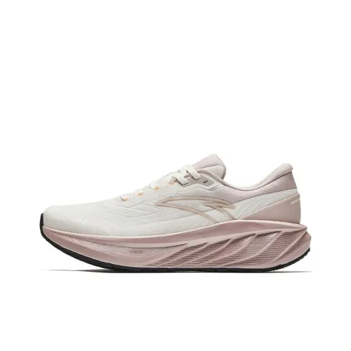 ANTA Cloud Journey Slip-resistant Abrasion-resistant Low Top Casual Running Shoes Women's Ivory White Lotus Gray ANTA Cloud Journey Противоскользящие Устойчивые к истиранию Низкий Топ Повседневные Беговые Кроссовки Женские Айвори Белый Лотос Серый