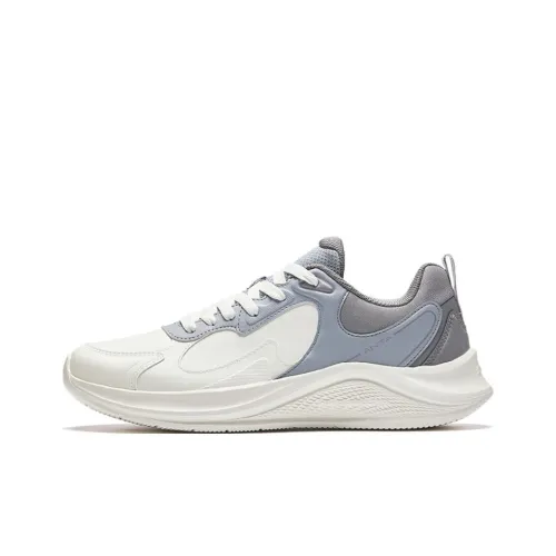 ANTA Walk Slip-Resistant Abrasion-Resistant Breathable Low-Top Casual Running Shoes Men's Ivory Mist Gray ANTA Walk Противоскользящие Устойчивые к износу Дышащие Низкие Кеды Повседневные Беговые Мужские Айвори Мист Серый