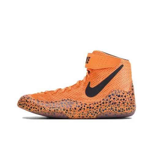 Nike Inflict Slip Resistant Abrasion Resistant High Топ Кроссовки для тренировок Унисекс Orange