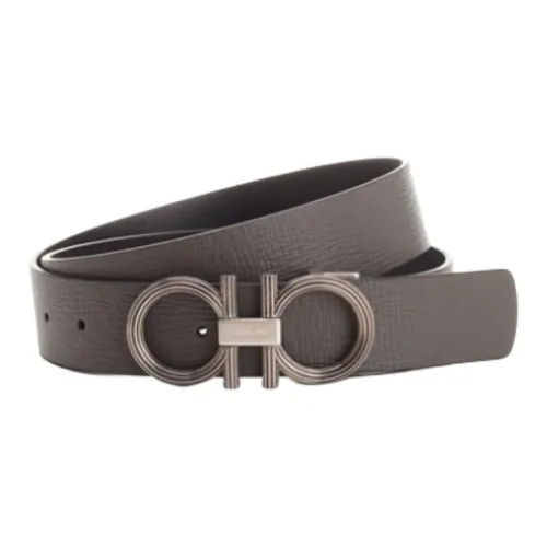 FERRAGAMO Кожаные ремни Мужской Серый