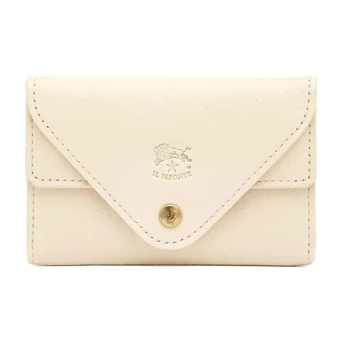 Il Bisonte кожаный держатель для карт женский молочный