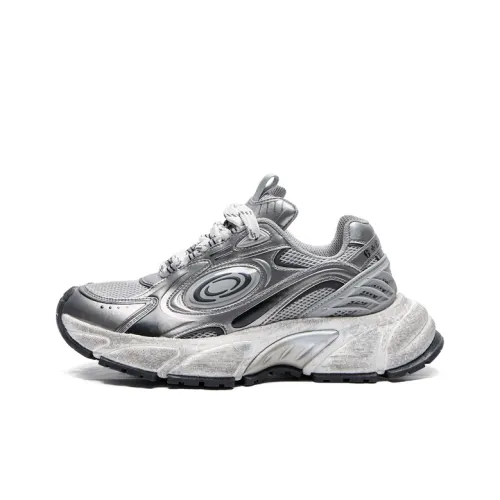 G+G Low Топ Толстая подошва Кроссовки Мужские Серебряные