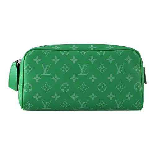 LOUIS VUITTON Dopp Kit Холст с кожей Сумка для хранения Сумка для туалетных принадлежностей Мужская Зеленая