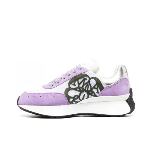 Alexander McQueen Sprint Runner Low Топ Повседневная обувь Женская Фиолетовая