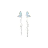 Серьги-бабочка с кисточкой, 1 пара