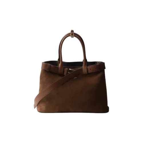 PRADA Кожа Тоут Сумка Сумка для покупок Сумка Большая Женская Какао-коричневый