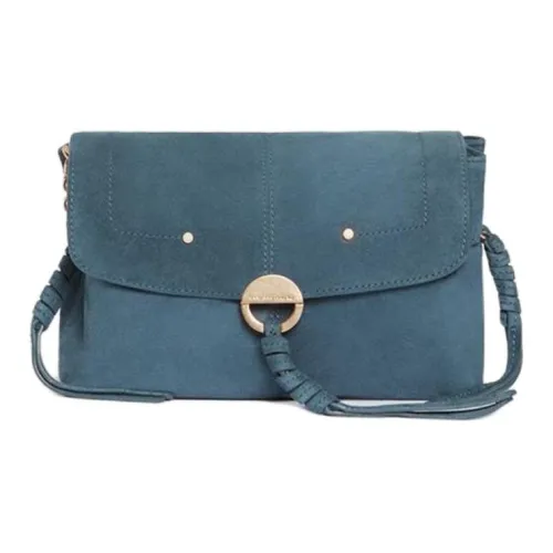 Vanessa Bruno Козья кожа Замша Одно плечо Через плечо Клатч Женский Синий Серый