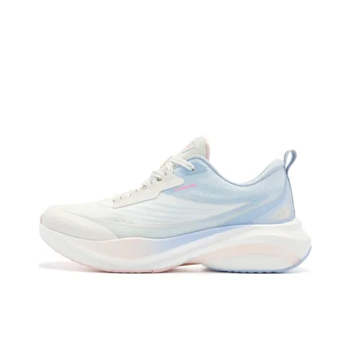 QIAODAN Rain Swallow 4,0 Беговые кроссовки Низкий топ Айвори/Дождевой синий Женские