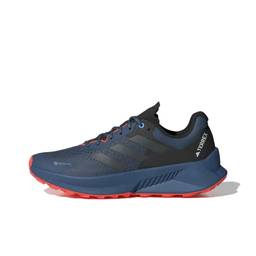 adidas Terrex Soulstride Flow Slip Resistant Abrasion Resistant Низкие Кроссовки для Беговых Пути Мужские Синие