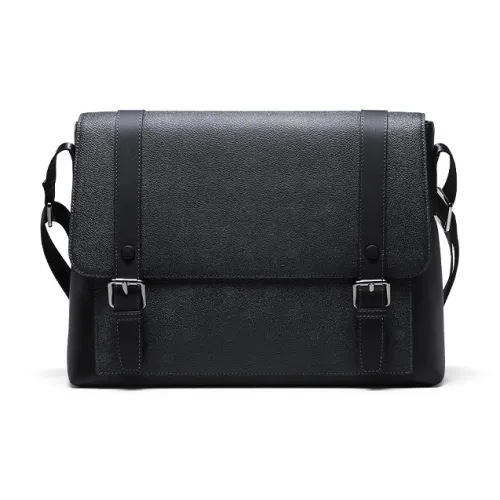 HLA Корова Кожа с Синтетической Кожей Сумка через плечо Стандартная Мужская Черная