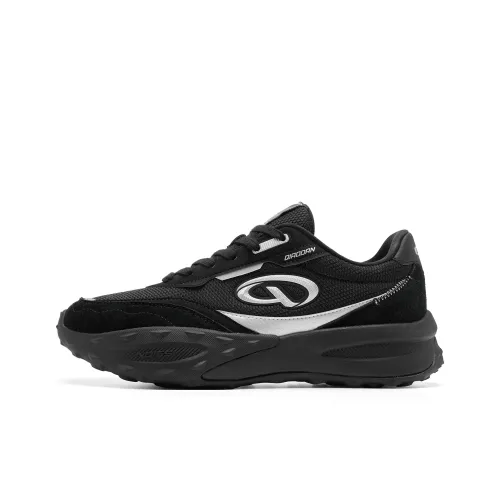 QIAODAN Dosa Shoes Slip-resistant Abrasion-resistant Low Top Casual Men's Black QIAODAN Dosa Shoes Противоскользящий Устойчивый к истиранию Низкий Топ Повседневный Мужской Черный