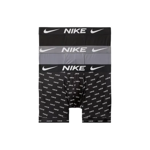 Nike 3 упаковки Черный+Черный Белый+Серый Мужские боксер-шорты