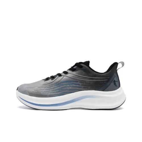 QIAODAN Slip-resistant Abrasion-resistant Low-top Беговые кроссовки Мужские Wash Серый Синий