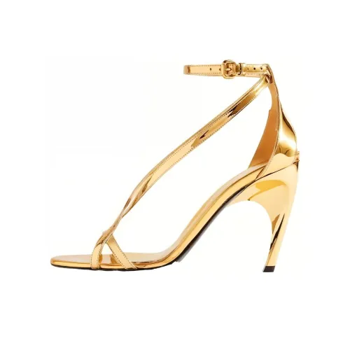 Alexander McQueen Armadillo One Ремешок Сандалии 8,5 см Женские Золотые