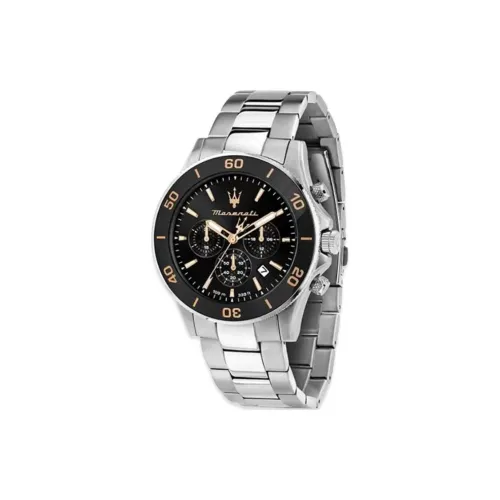 Maserati Кварцевые часы механический механизм металлический ремешок 43 мм черный циферблат унисекс