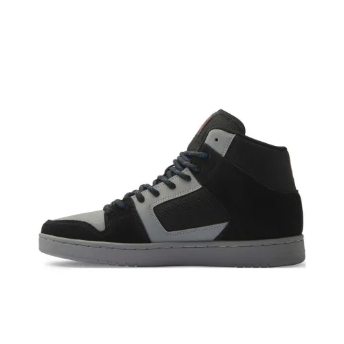 DC Shoes Slip-resistant Shock Absorbers High Top Skateboard Shoes Men's Black Gray DC Shoes Slip-resistant Shock Absorbers Высокие Кроссовки для скейтбординга Мужские Черный Серый