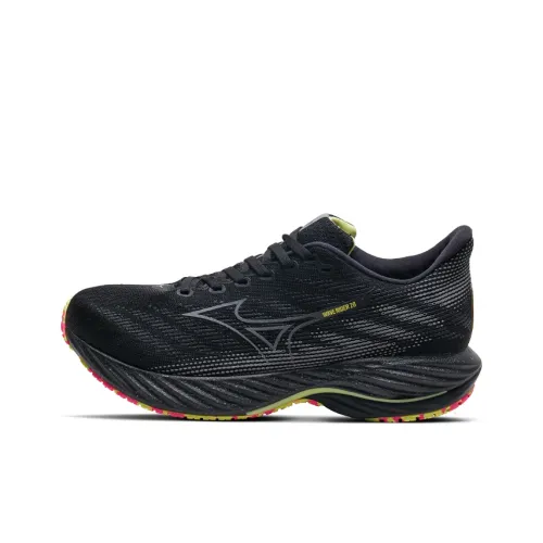 Кроссовки для бега Mizuno Wave Rider 28, низкий топ, черные, унисекс