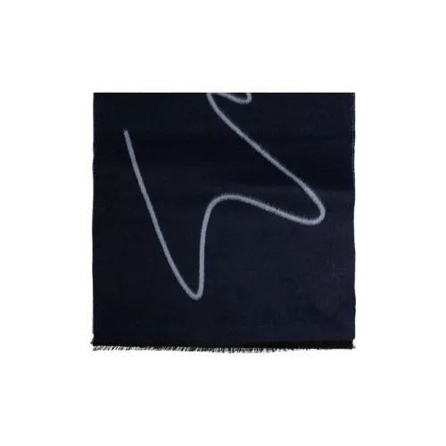 GIORGIO ARMANI Шерсть Трикотаж Шарфы Мужской Морской Синий