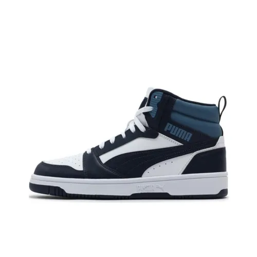 PUMA Rebound v6 MID Топ Скейтборд Кроссовки Унисекс Черный Синий