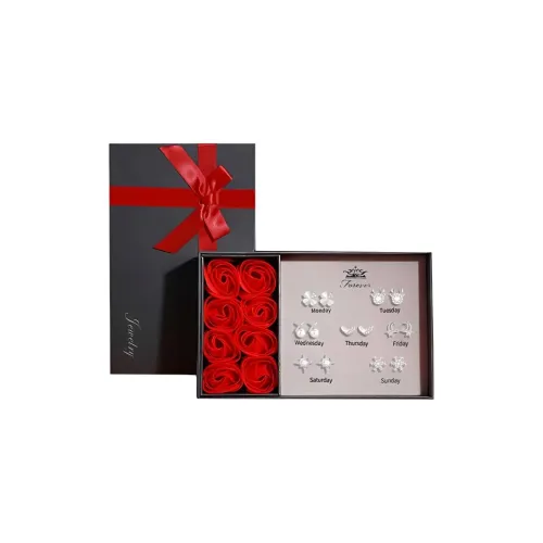 Specialoutlook Серебряные серьги-гвоздики Бестие Подарочный набор ко Дню рождения Признание в любви Item Женские